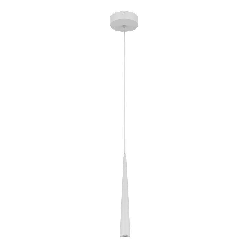Westgate Mfg Cone-Shape Pendant Cylinder, 3/6/9W, CCT Selectable, 0-10V/TRIAC, 5 Ft. Cord, White, LCFT-MCTP-WH