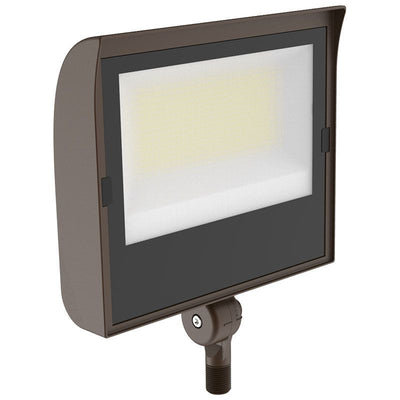 Westgate Mfg LFXE Builder Series Flood Light, 50/80/100W, CCT Selectable, 0-10V, Knuckle Mount, Bronze, LFXE-MD-50-100W-MCTP-KN-P