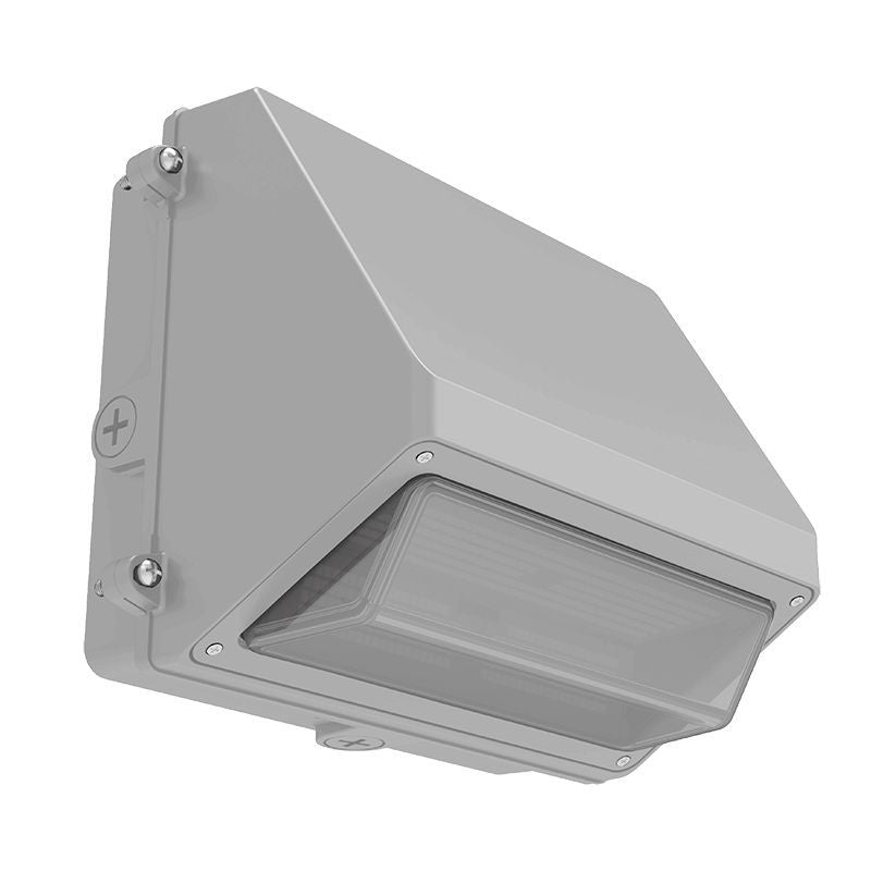 Westgate Mfg LWPMAX Small Cut-Off Wall Pack, 20/30/40W, CCT Selectable, 0-10V, Photocell, Silver, LWPMAX-SM-20-40W-MCTPB-P-SIL