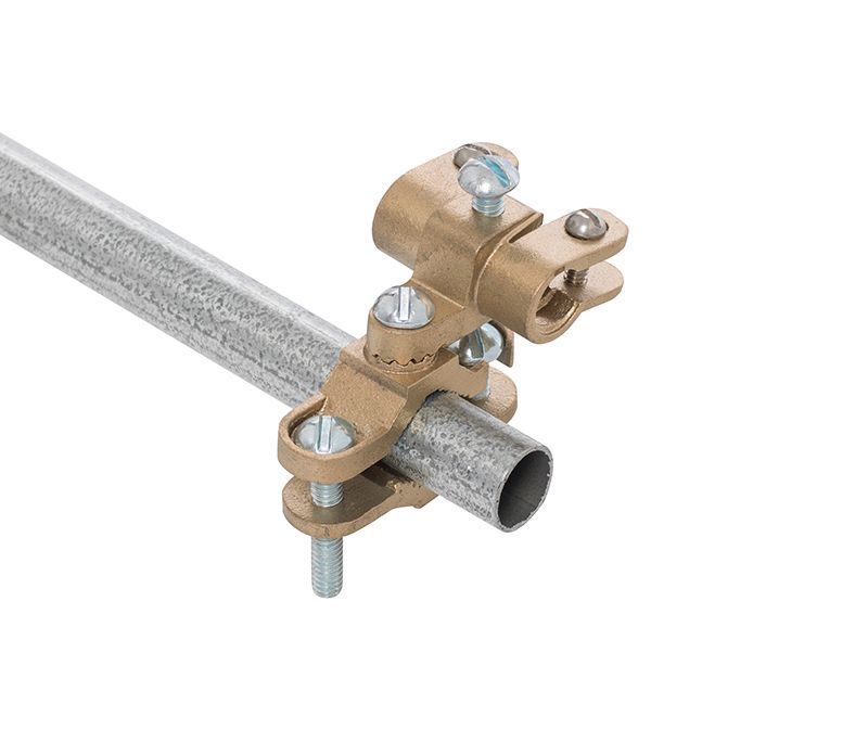 Westgate Mfg Double Attachment Ground Clamp, 360° Swivel, 1/2–1 In., Wire 4–8, MVP99-360-2C
