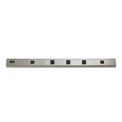 Westgate Mfg Power Strip, 30 In., 3-Receptacle, 2 USB, 20A, Black Nickel, PSA-30-3R-2U-BN
