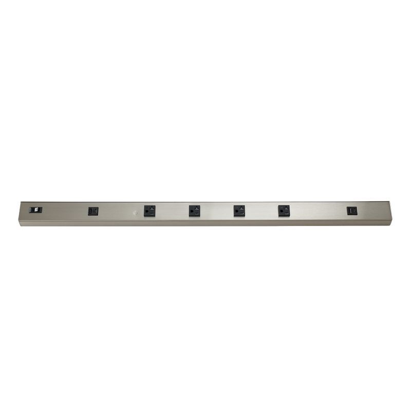 Westgate Mfg Power Strip, 36 In., 4-Receptacle, 2 USB, 20A, Black Nickel, PSA-36-4R-2U-BN