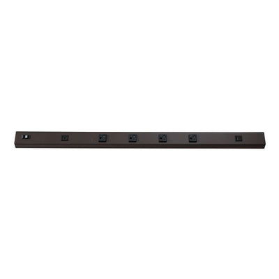 Westgate Mfg Power Strip, 36 In., 4-Receptacle, 2 USB, 20A, Bronze, PSA-36-4R-2U-BR