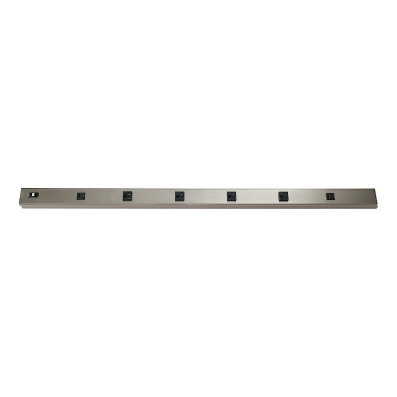 Westgate Mfg Power Strip, 42 In., 4-Receptacle, 2 USB, 20A, Black Nickel, PSA-42-4R-2U-BN