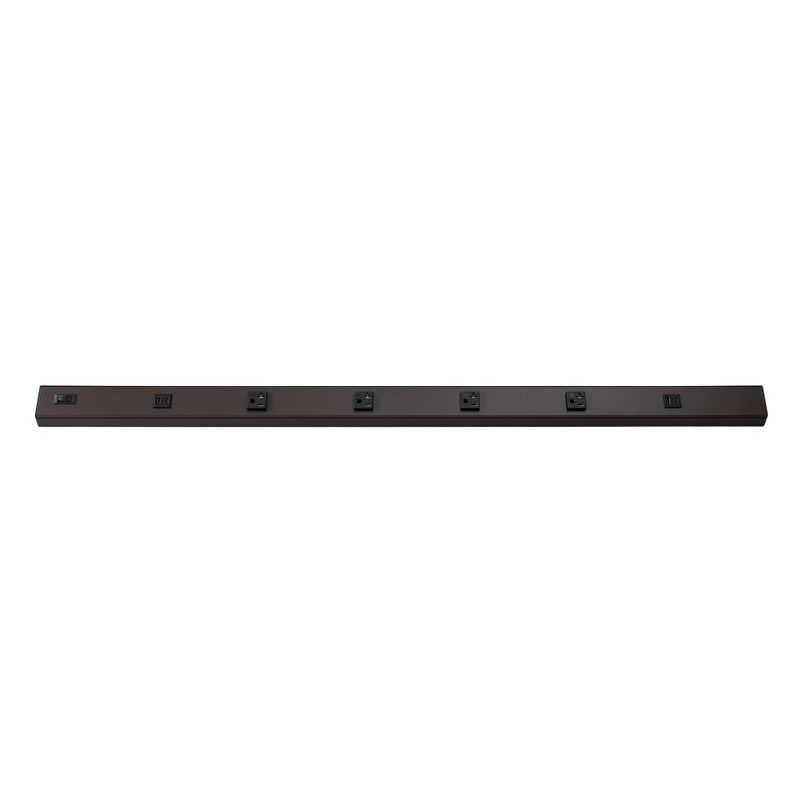 Westgate Mfg Power Strip, 42 In., 4-Receptacle, 2 USB, 20A, Bronze, PSA-42-4R-2U-BR