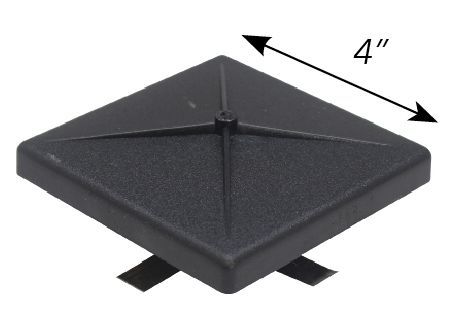 Westgate Mfg Pole Cap, 4 In. Polycarbonate, Bronze, PSS4C