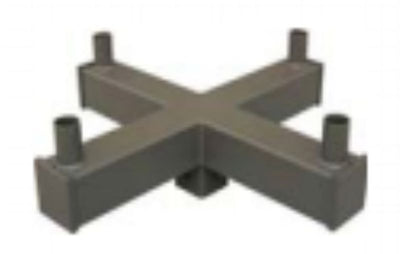 Westgate Mfg Square Quad Vertical Tenon, 4 In., 90°, Bronze, PSS4Q90VTZ