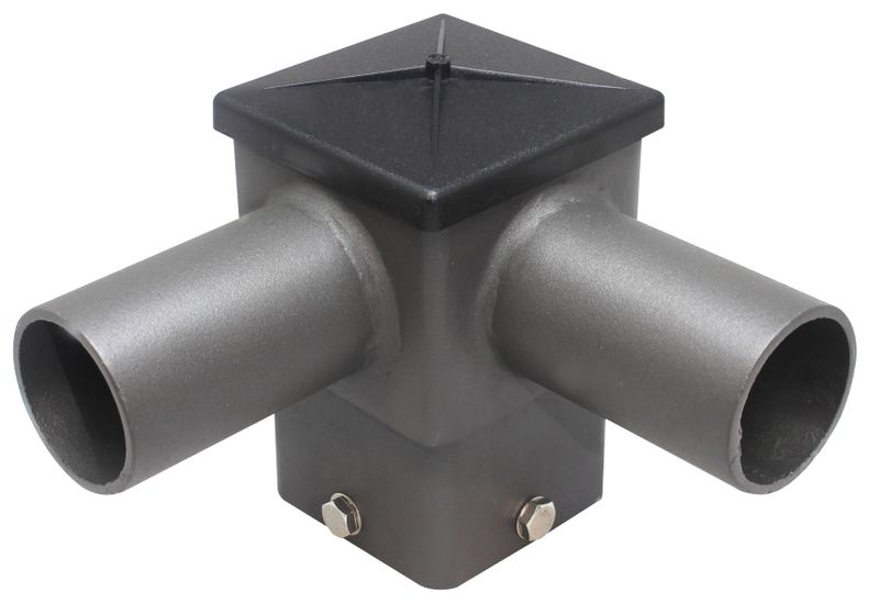 Westgate Mfg Square Twin Horizontal Tenon, 4 In., 90°, Bronze, PSS4T90HTZ