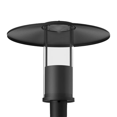 Westgate Mfg Top-Hat Garden Post-Top Light, 12/20/30/40W, CCT Selectable, 0-10V Dimming, Black, GPH-12-40W-MCTP-BK