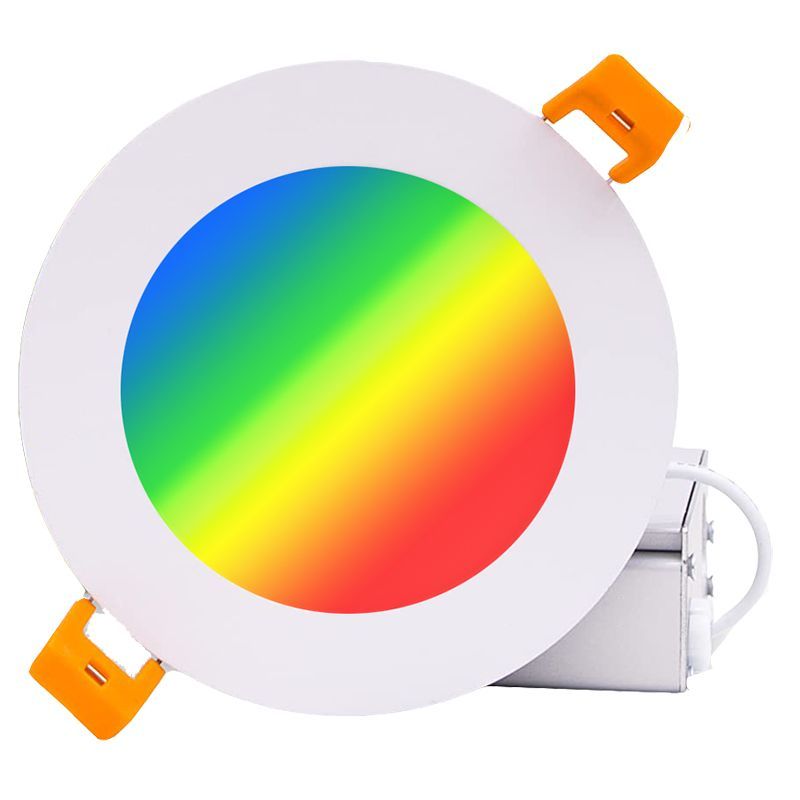 Westgate Mfg TC-RSL6 6 In. Canless Slim Panel Recessed Light, 12W, RGBWW, 110°, White, TC-RSL6-RGBWW
