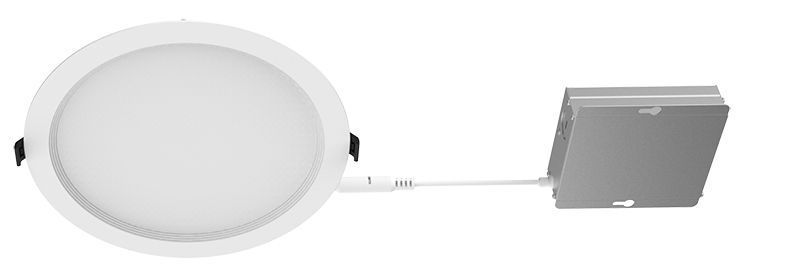 Westgate Mfg Round Slim Panel Light, 18W, 4000K, CRI90, 0-10V, 8 In., White, RSLC8-BF-40K