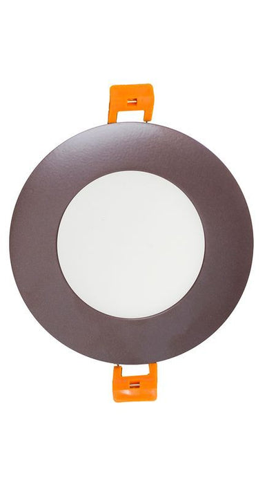 Westgate Mfg RSL4 G2 4 In. Slim Wafer Light, 10W, CCT Selectable, CRI 80, TRIAC Dimming, Oil-Rubbed Bronze, RSL4-G2-MCT5-ORB