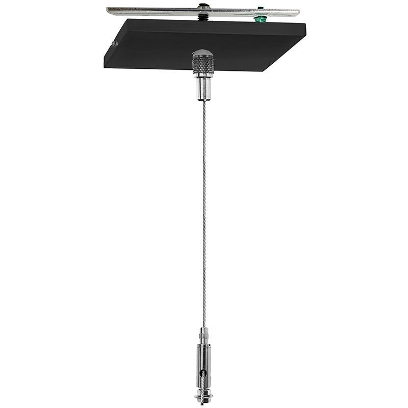 Westgate Mfg Single Square Suspension Canopy Set, 12 Ft, Keyhole Connector, Black, SCL-CSQ1-12FT-BK