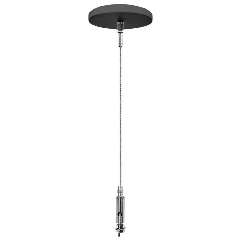 Westgate Mfg Mini Single Suspension Canopy Set, 6 Ft., 2 In. Canopy, Keyhole End, Black, SCL-CS1M-6FT-BK