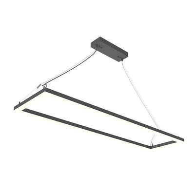 Westgate Mfg Suspended Frame Fixture 1×4, 40/50/60W, CCT Selectable, 0–10V Dimming, Black, SFL-4FT-60W-MCTP-BK