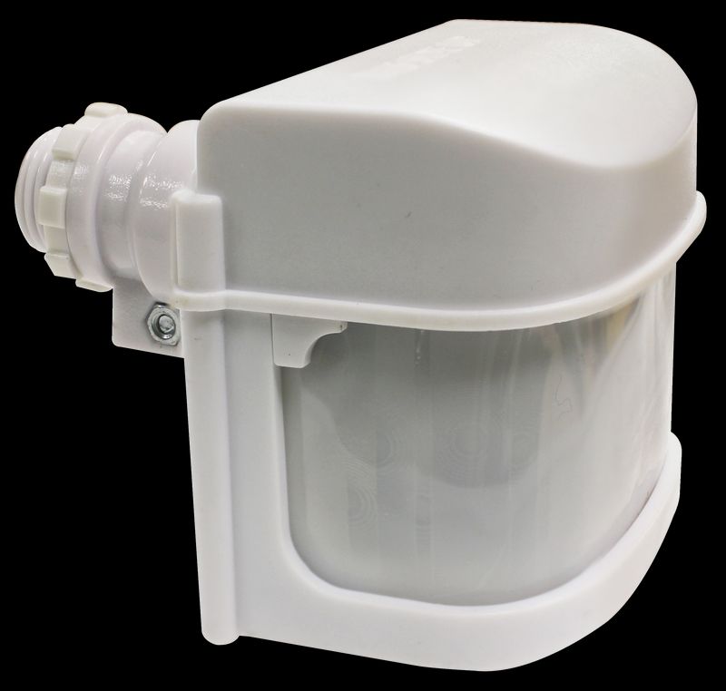 Westgate Mfg 240° PIR Motion Sensor, Short Arm, 350W Max, White, SL-HPIR-WH