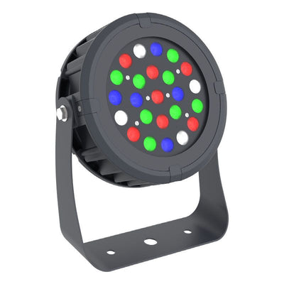 Westgate Mfg Smart RGBW Round Flood Light, 72W, 100-277V, Black, TC-FL-72W-RGBW-BT-BK