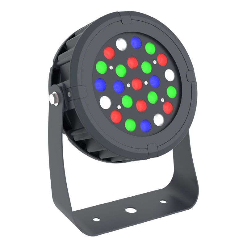 Westgate Mfg Smart RGBW Round Flood Light, 72W, 100-277V, Black, TC-FL-72W-RGBW-BT-BK