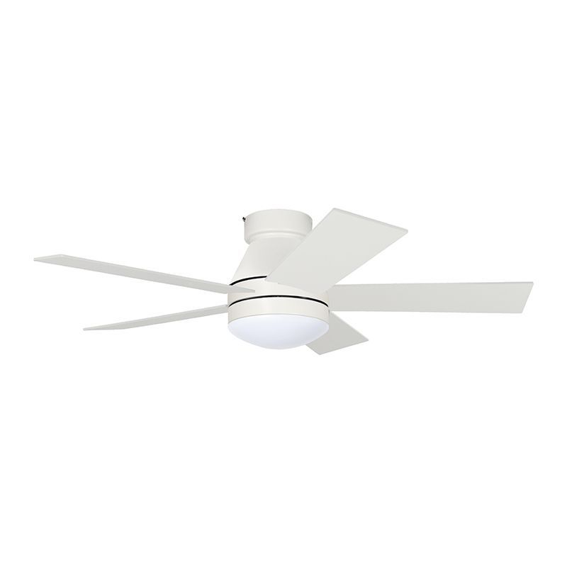 Westgate Mfg 42 In. DC 5-Blade Ceiling Fan and Light, 18W, CCT Selectable, CRI90, Remote, Matte White, WFL-DC-120-RC-5B-42-MCT5-WH-WH