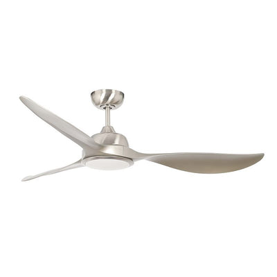 Westgate Mfg 56 In. DC 3-Blade Ceiling Fan and Light, 22W, CCT Selectable, CRI90, Remote, Brush Nickel/Silver, WFL-DC-123-RC-3B-56-MCT5-BN-NW