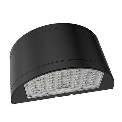 Westgate Mfg Half-Cylinder Wall Pack, 24/32/40W, CCT Selectable, 0–10V Dimming, Photocell, Type III, Black, WHCX-24-40W-MCTP-BK