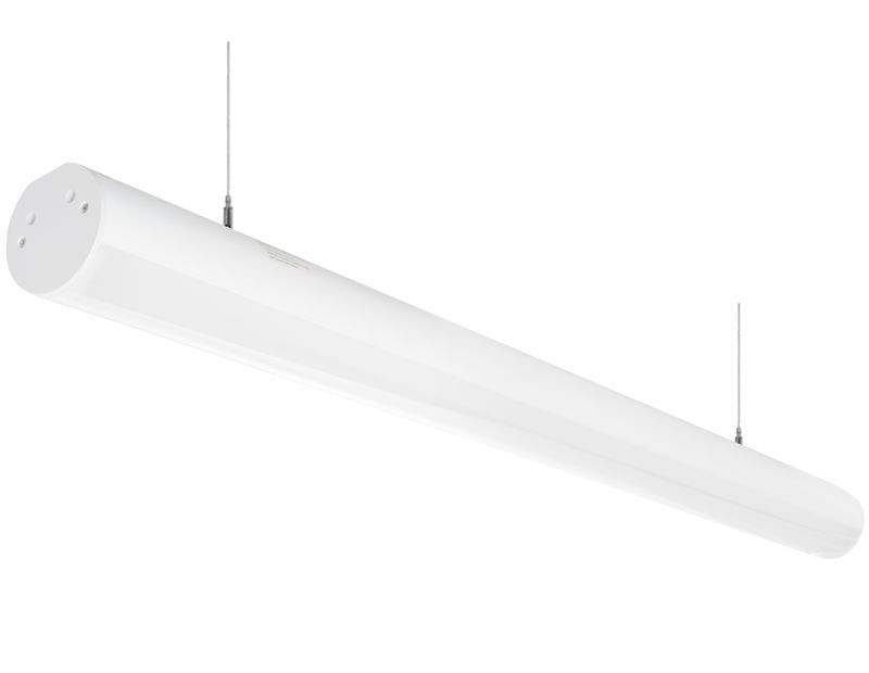 Westgate Mfg SCLR Architectural Cylindrical Suspended Light, 40W, 4000K, 0-10V Dimmable, White, SCLR-4FT-40W-40K-D