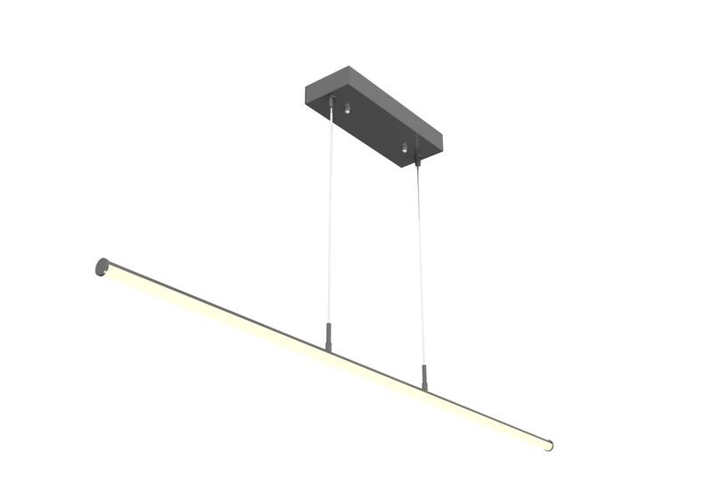 Westgate Mfg 8 Ft. Linear Tube Decorative Pendant, 40/50/60W, CCT Selectable, 0–10V Dimming, Sandy Black, SDTL-8FT-40-60W-MCTP-BK
