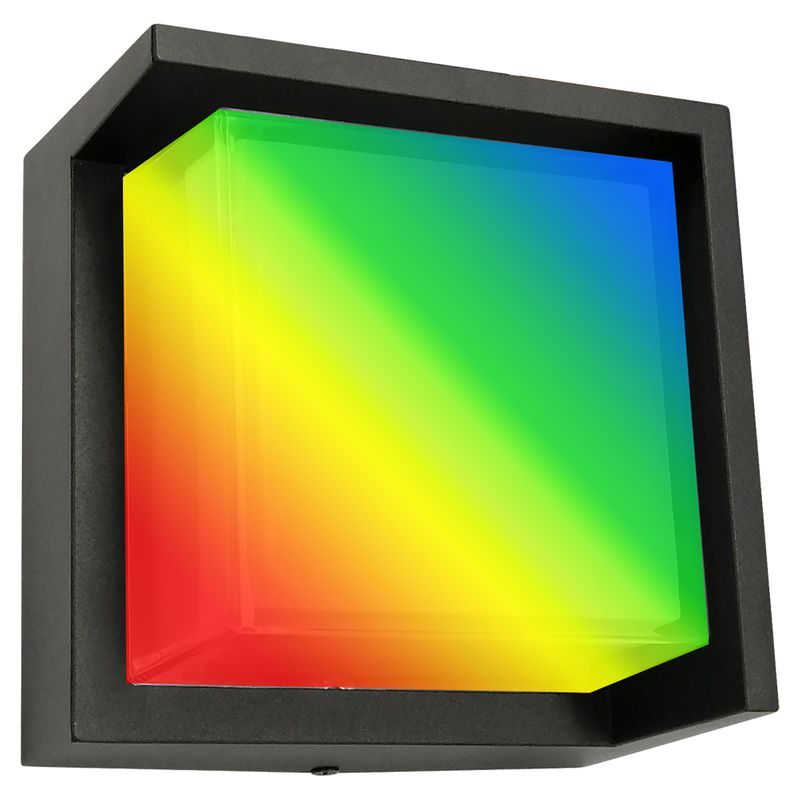 Westgate Mfg LRS Outdoor Wall Sconce, 12W, RGB + CCT Selectable, App Control, Black, LRS-H-RGBW-BK