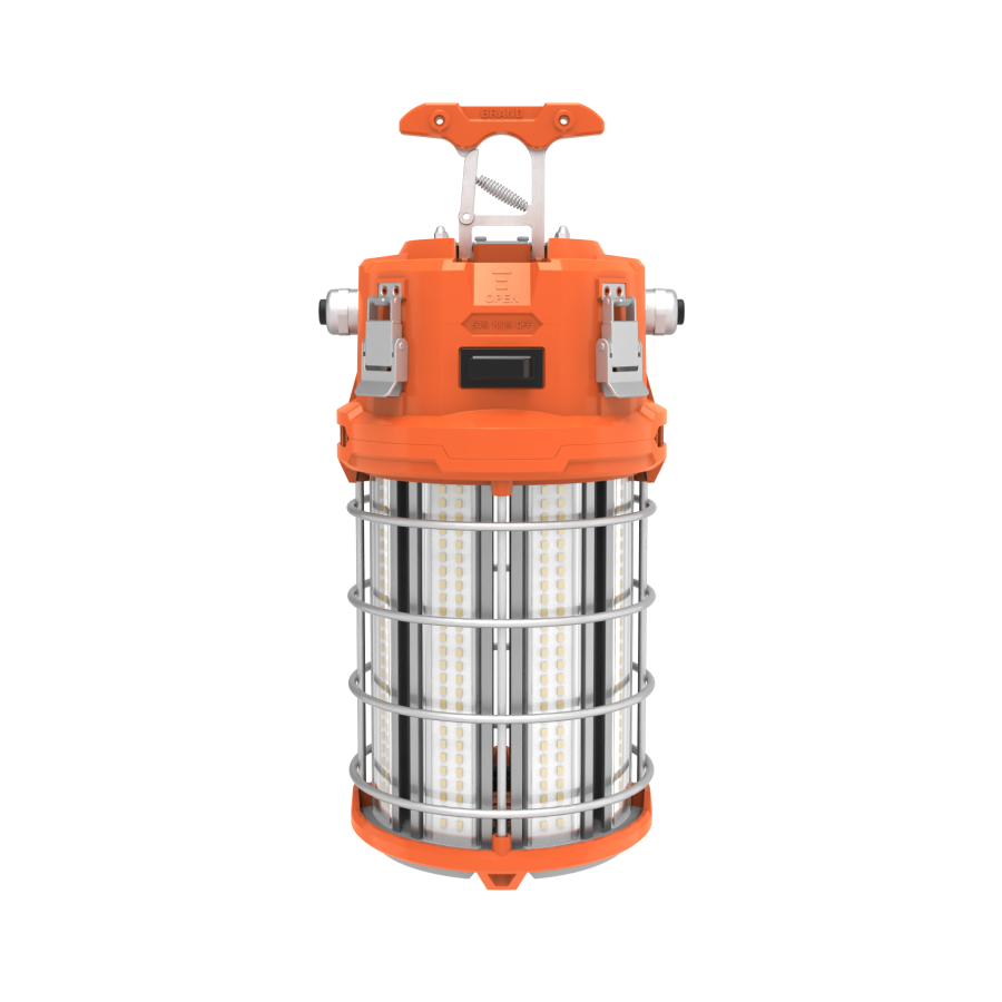 RAB Lighting PROTEMP LED Worklight, 150W, 18000/9000 lm, 120-277V, Orange, PROTEMP-150