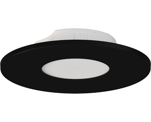 RAB Lighting PUCK34 Round Trim, Black, PUCK34-TRIM-RD-B