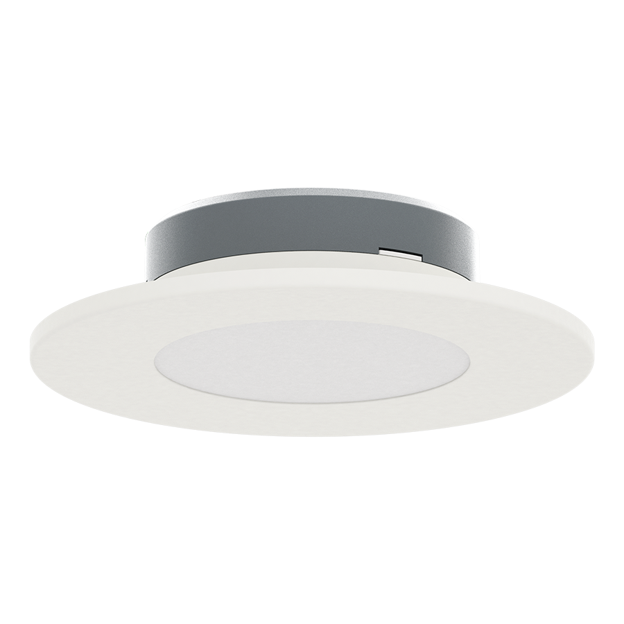 RAB Lighting 7 Watt 4" J-Box Mount or Retrofit LED Puck Light, CCT Selectable, 650 Lumens, 120V, PUCKFA-4R-7.5-9CCT-120-WS