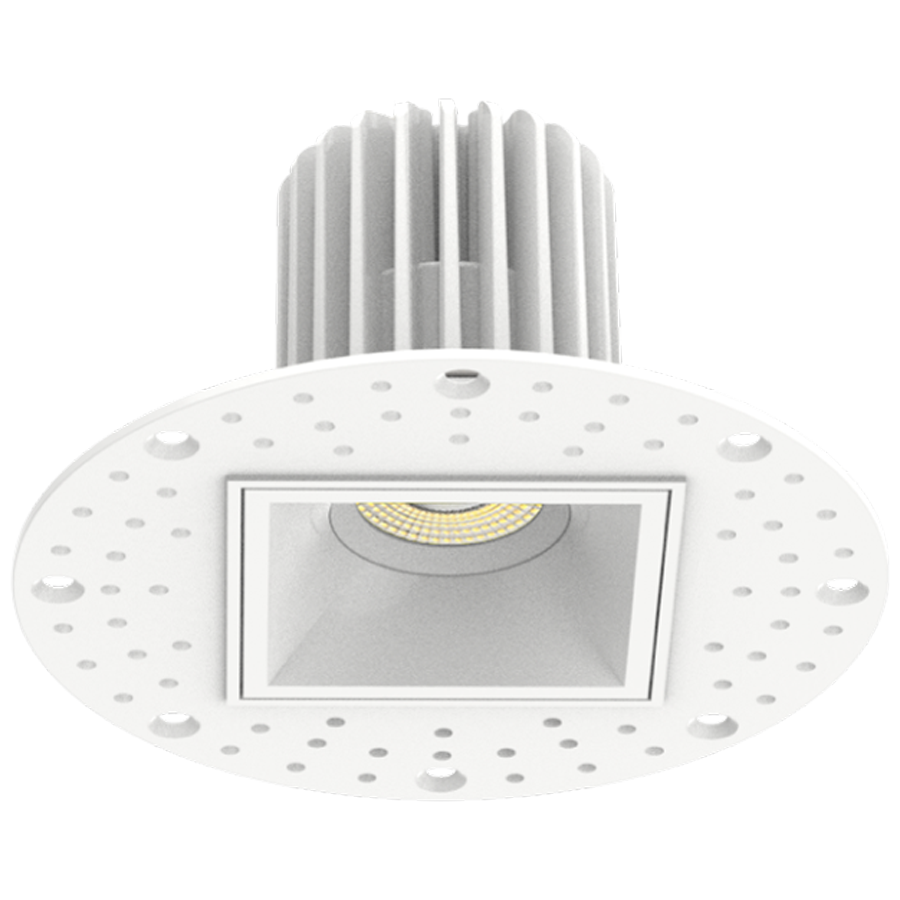 RAB Lighting R2STL Trimless Downlight, 2 In. Square, 9W, CRI90, CCT Selectable, TRIAC, White