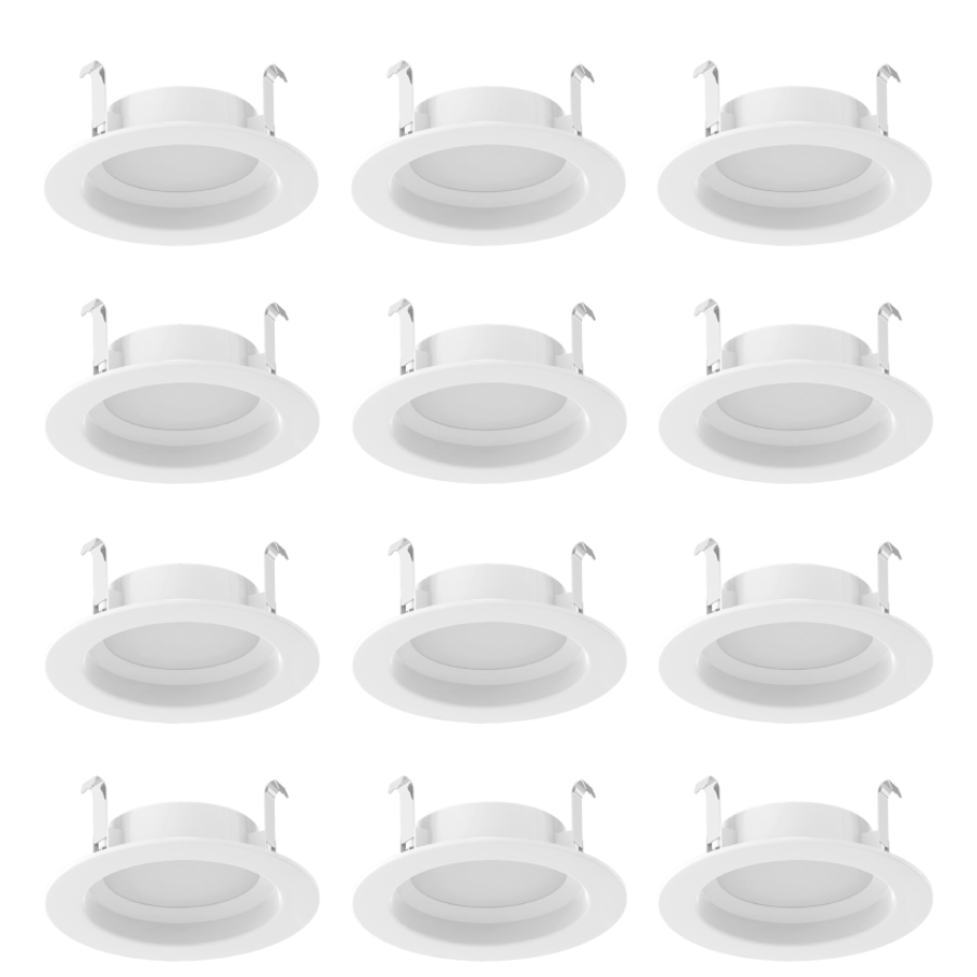 RAB Lighting R34 4 In. Round Retrofit, 7.5W, CCT Selectable, CRI90, E26, White, R34-4/BP