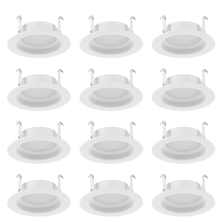 RAB Lighting R34 4 In. Round Retrofit Baffle, 7.5W, CCT Selectable, CRI90, E26, White, R34-4B/BP