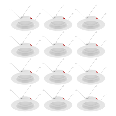 RAB Lighting R34 6 In. Round Retrofit, 10W, CCT Selectable, CRI90, E26, White, 12-Pack, R34-6/BP
