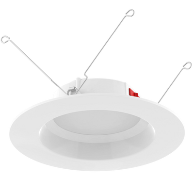 RAB Lighting R34 6" LED Retrofit Downlight, Smooth Reflector, CCT Selectable, 120V, White, R34-6