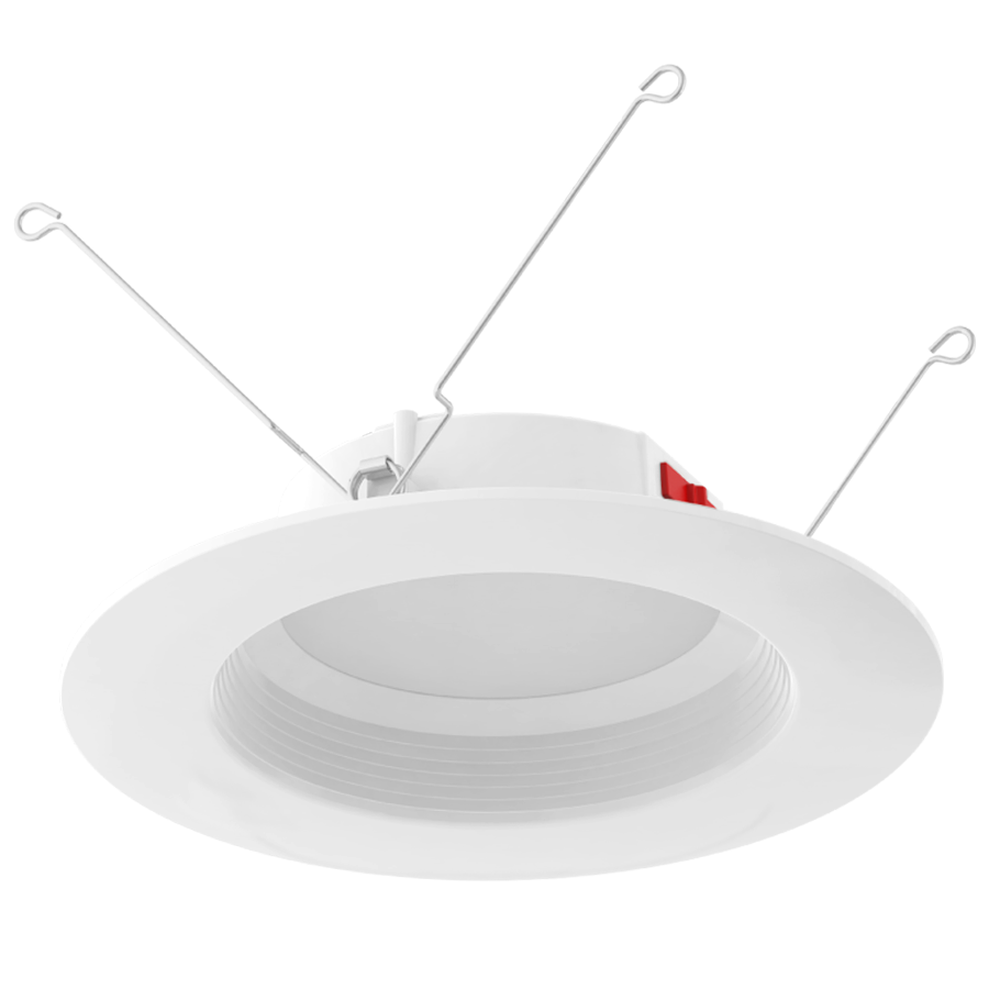 RAB Lighting R34 6" LED Retrofit Downlight, Baffle Reflector, CCT Selectable, 120V, White, R34-6B