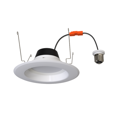 RAB Lighting R34X 6 In. Retrofit Downlight, 14/11/7.5W, CCT Selectable, CRI90, TRIAC/ELV, White, Smooth Trim, R34X-6