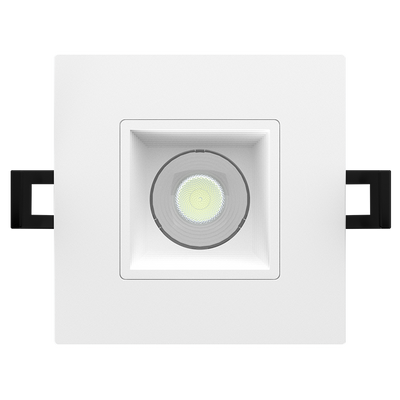 RAB Lighting 3" 15 Watt Square Deep Regressed LED Downlight, Baffle, CCT Selectable, 120V, R3S-15B