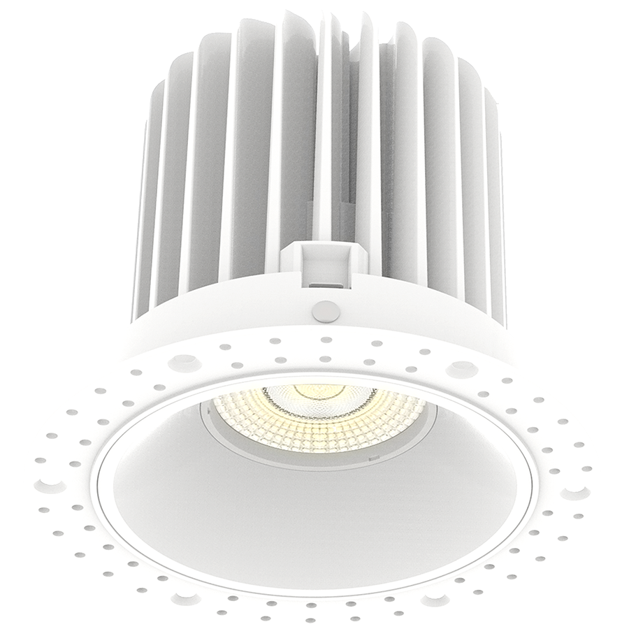 RAB Lighting 4" Recessed LED Downlight, 20W, CCT Selectable, 1,600 Lumens, 38° Beam Angle, Trimless 120V, White, R4TL