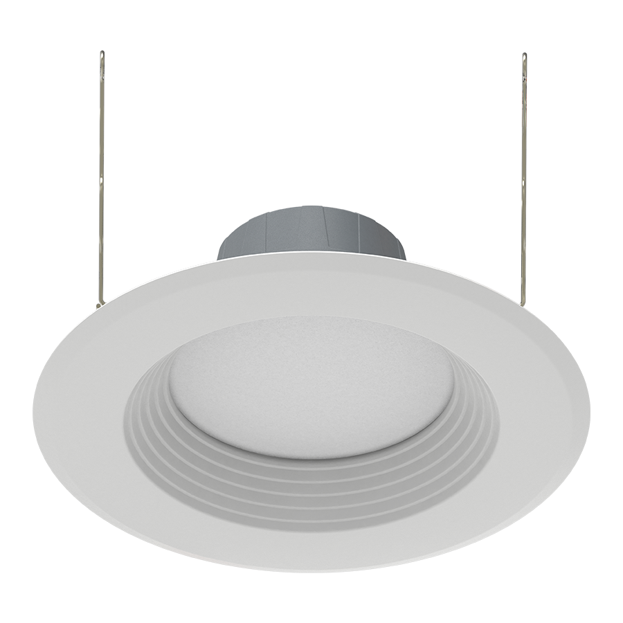 RAB Lighting Retrofit 6 In. Round Downlight, 10.5W, 5000K, CRI90, White Baffle, R6R11950120WB