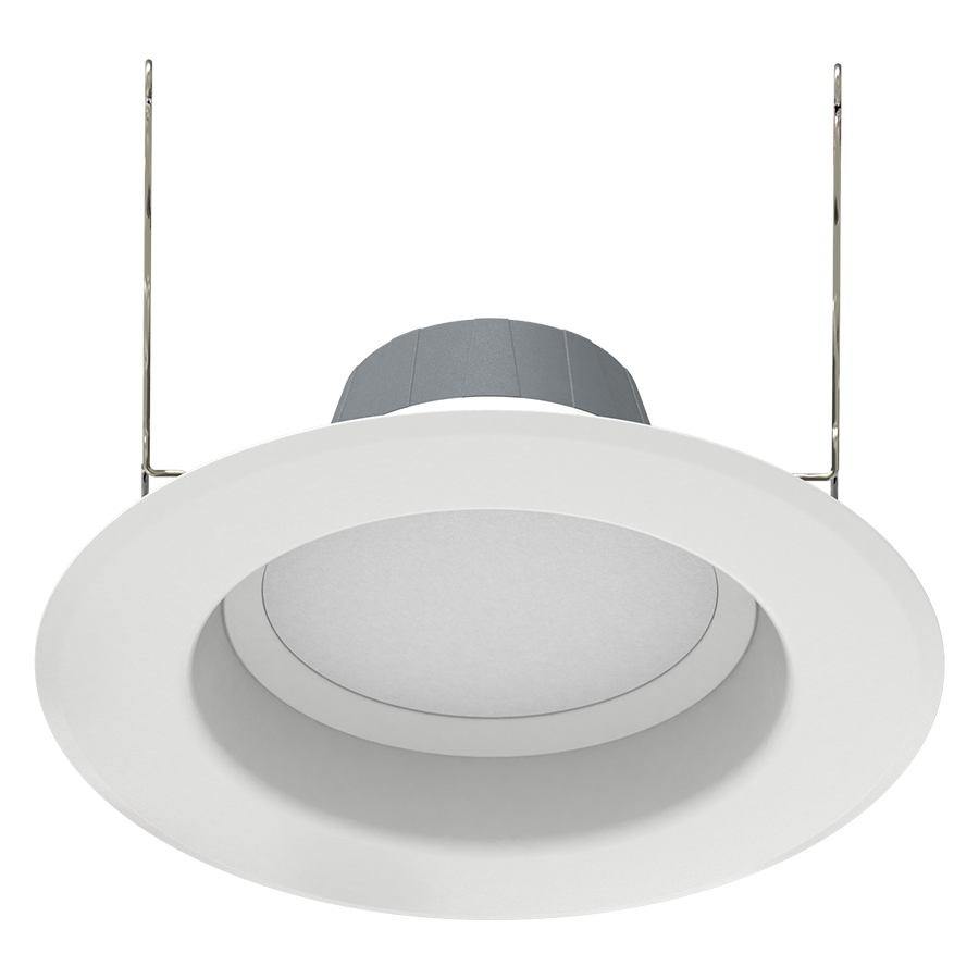 RAB Lighting Retrofit 6 In. Round Downlight, 10.5W, 5000K, CRI90, White Smooth, R6R11950120WS
