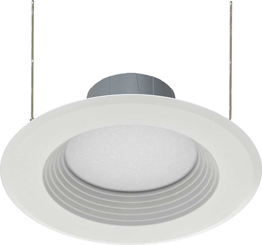 RAB Lighting 6" LED Retrofit Downlight, 8W, CCT Selectable, 725 Lumens, 120V, Baffle Trim, R6R89FA120WB