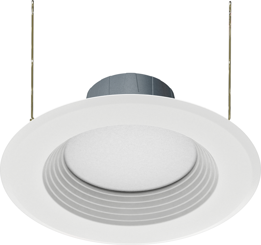 RAB Lighting R6R Retrofit Downlight, 14W, 5000K, CRI90, 6 In. Round, White Baffle, R6R14950120WB