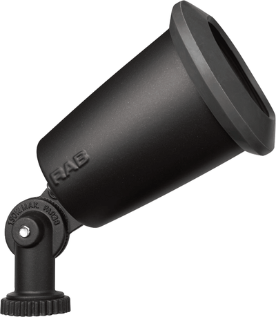 RAB Lighting R90M Flood Light, 150W, PAR38, Molded Gasket, Black, R90MB