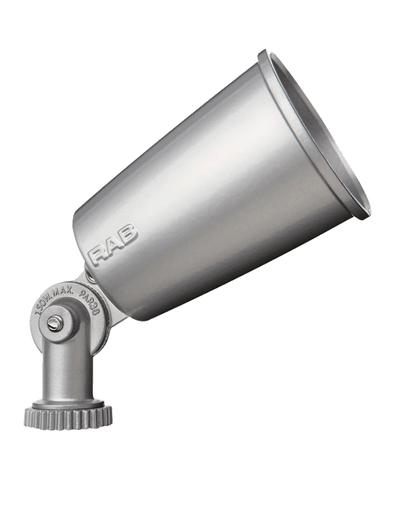 RAB Lighting R90 Flood Light, 150W, PAR38, Economy, Silver Gray, R90S
