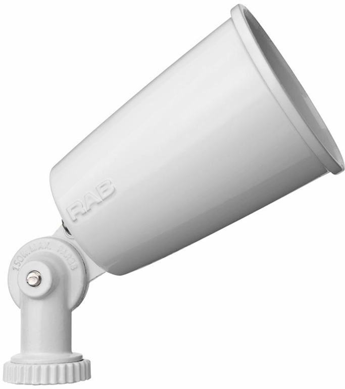 RAB Lighting R90 Flood Light, 150W, PAR38, Economy, White, R90W
