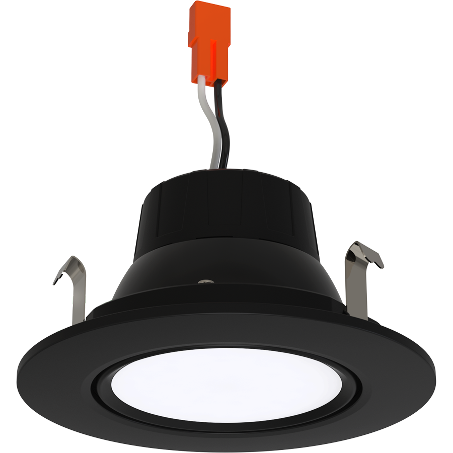 RAB Lighting RA4R89F Retrofit Downlight, 8W, 700 lm, CRI90, CCT Selectable, 120V, Black, RA4R89FA120BS