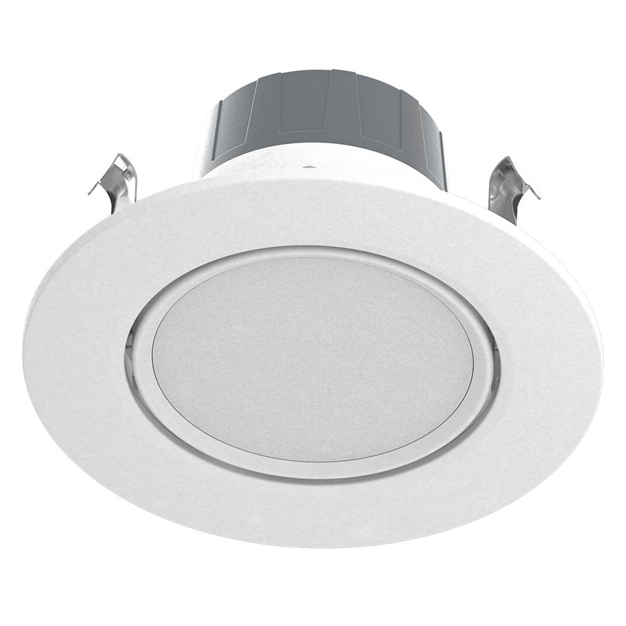 RAB Lighting 4" LED Retrofit Gimbal Downlight, 8W, CCT Selectable, 700 Lumens, 120V, RA4R89FA120WS