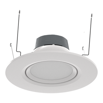 RAB Lighting 6" LED Retrofit Gimbal Downlight, 10W, CCT Selectable, 900 Lumens, 120V, RA6R109FA120WS
